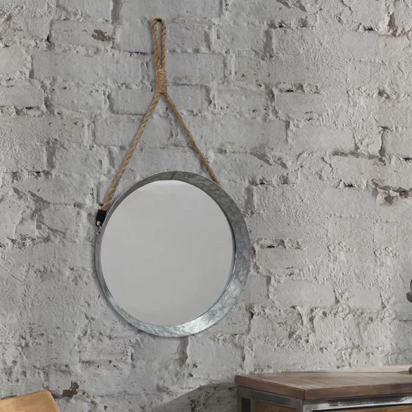 Donna Suspended Galvanized Accent Wall Mirror | Wayfair North America