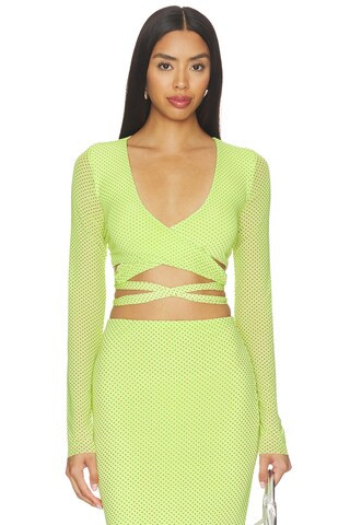 Halsey Top in Citrus Pin Dot | Revolve Clothing (Global)