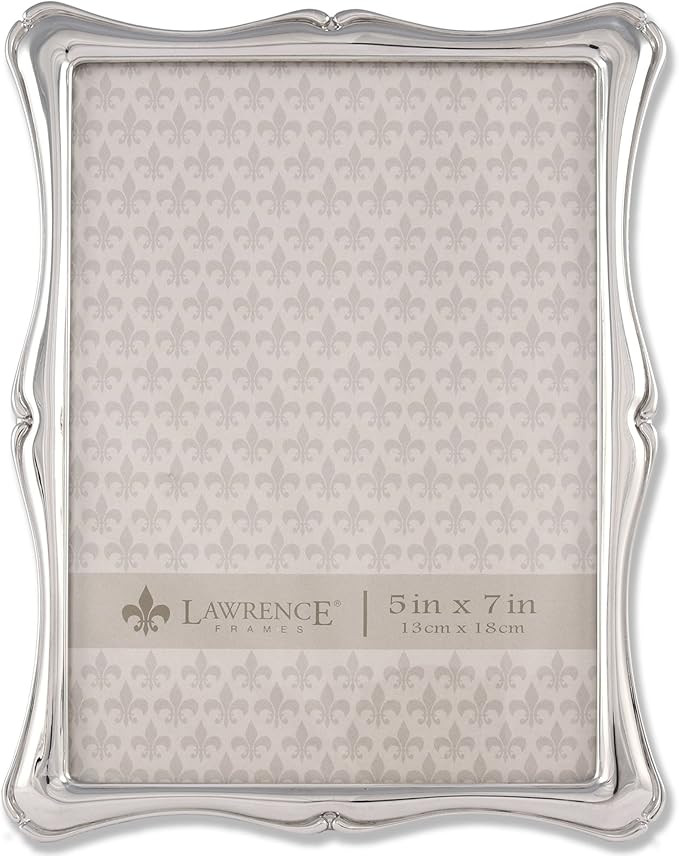 Lawrence Frames 710257 Silver Metal Romance Picture Frame, 5 by 7-Inch, Silver | Amazon (US)
