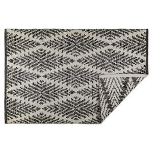 DII 24x36" Modern Cotton Perfect Diamond Hand-Loomed Rug in Gray | Homesquare