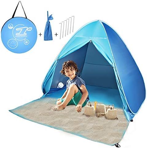 FBSPORT Beach Tent,X-Large/Standard Size Pop Up Beach Shade, UPF 50+ Sun Shelter Instant Portable... | Amazon (US)