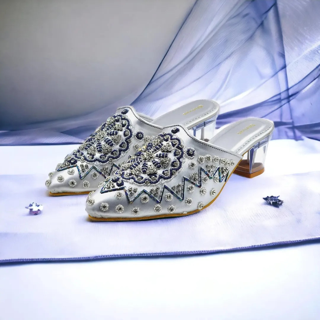 Silver Vegan leather rhinestone bridal pumps heels | CINDRELLA heels | Silver pumps | CINDERELLA ... | Etsy (US)
