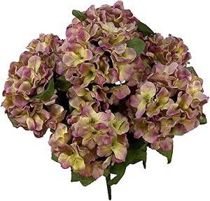 Admired By Nature 7 Stems Artificial Full Blooming Stain Hydrangea for Home, Restaurant, Wedding ... | Amazon (US)