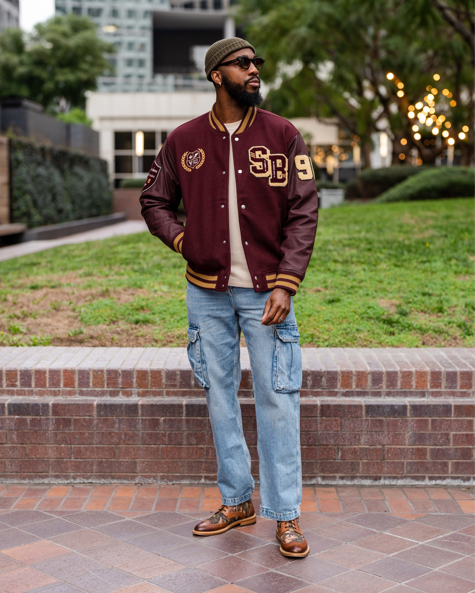 Mature casual outfit with a bomber jacket and a pair of lace up boots. Links to exact pieces and substitute pieces down below ⬇️.

#LTKmens