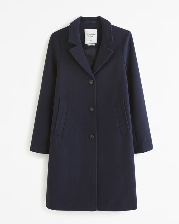 Wool-Blend Dad Coat | Abercrombie & Fitch (US)
