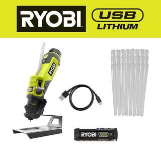 RYOBI USB Lithium Glue Pen Kit with 2.0 Ah USB Lithium Battery, Charging Cable, and Mini Size Glu... | The Home Depot