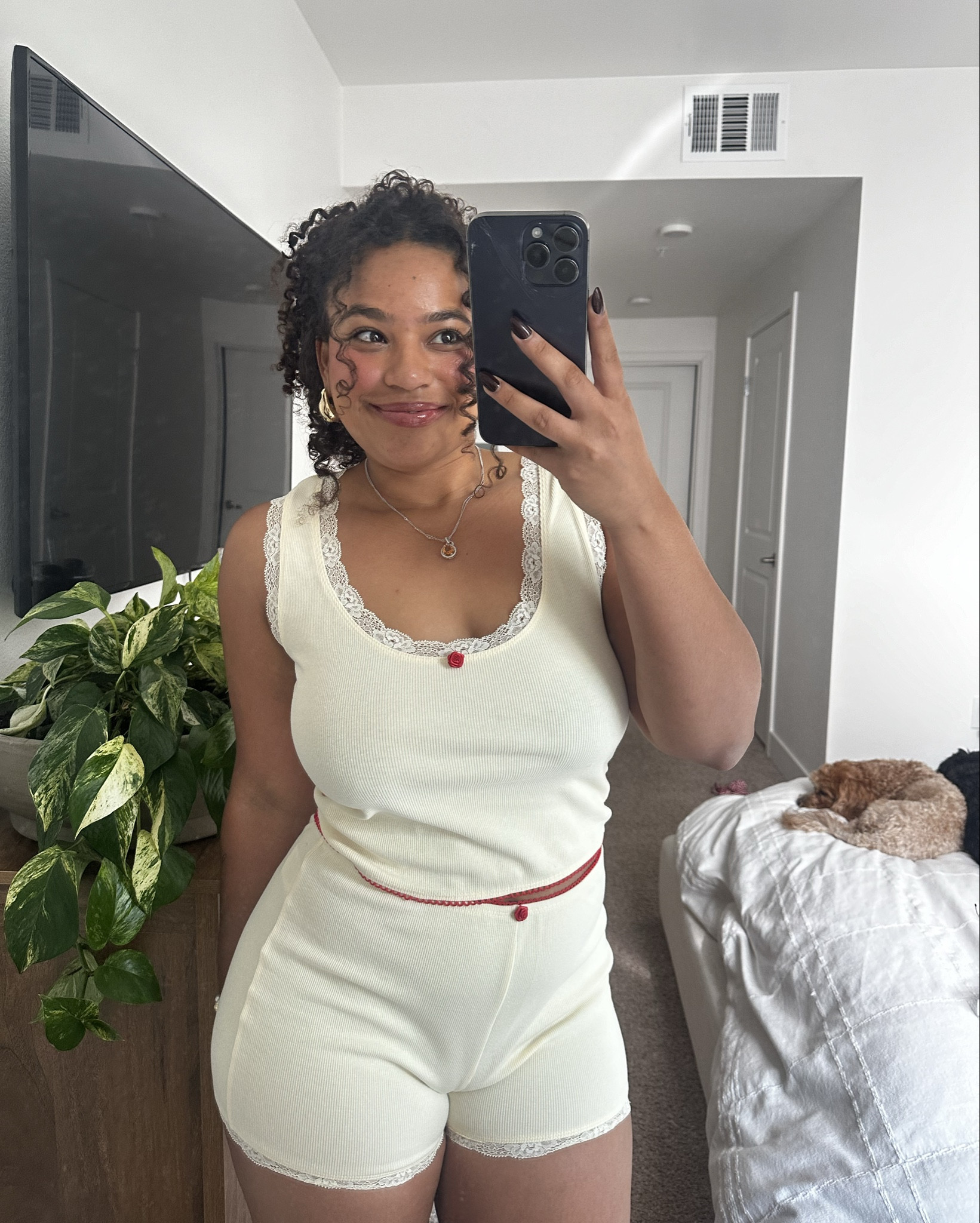 This pastel yellow pajama set is BEYOND ADORABLE!! So cute as summer or spring pjs! I’m wearing a size 8 for a comfier fit ✨💐😊 

#LTKMidsize #LTKSeasonal #LTKFindsUnder100