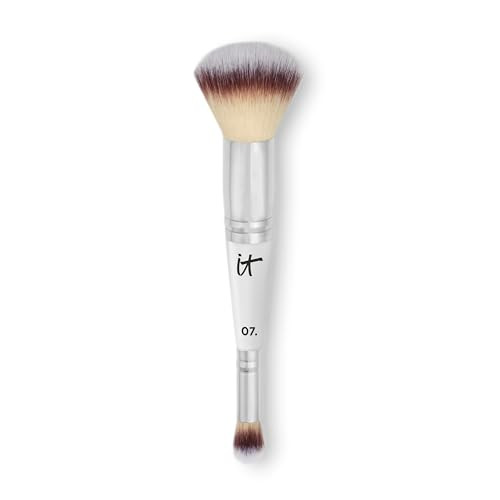 IT Cosmetics Heavenly Luxe Complexion Perfection Brush #7 - Dual-Ended Premium Makeup Brush for Foundation Concealer & Contour, Ultra-Soft Synthetic Fibers, Airbrush Finish, Pro-Hygienic, Cruelty-free | Amazon (US)