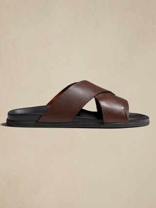 Crossover Leather Sandal | Banana Republic Factory