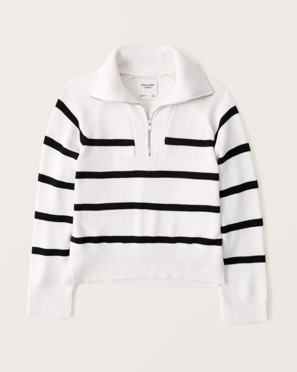 Striped Half-Zip Sweater | Abercrombie & Fitch (US)