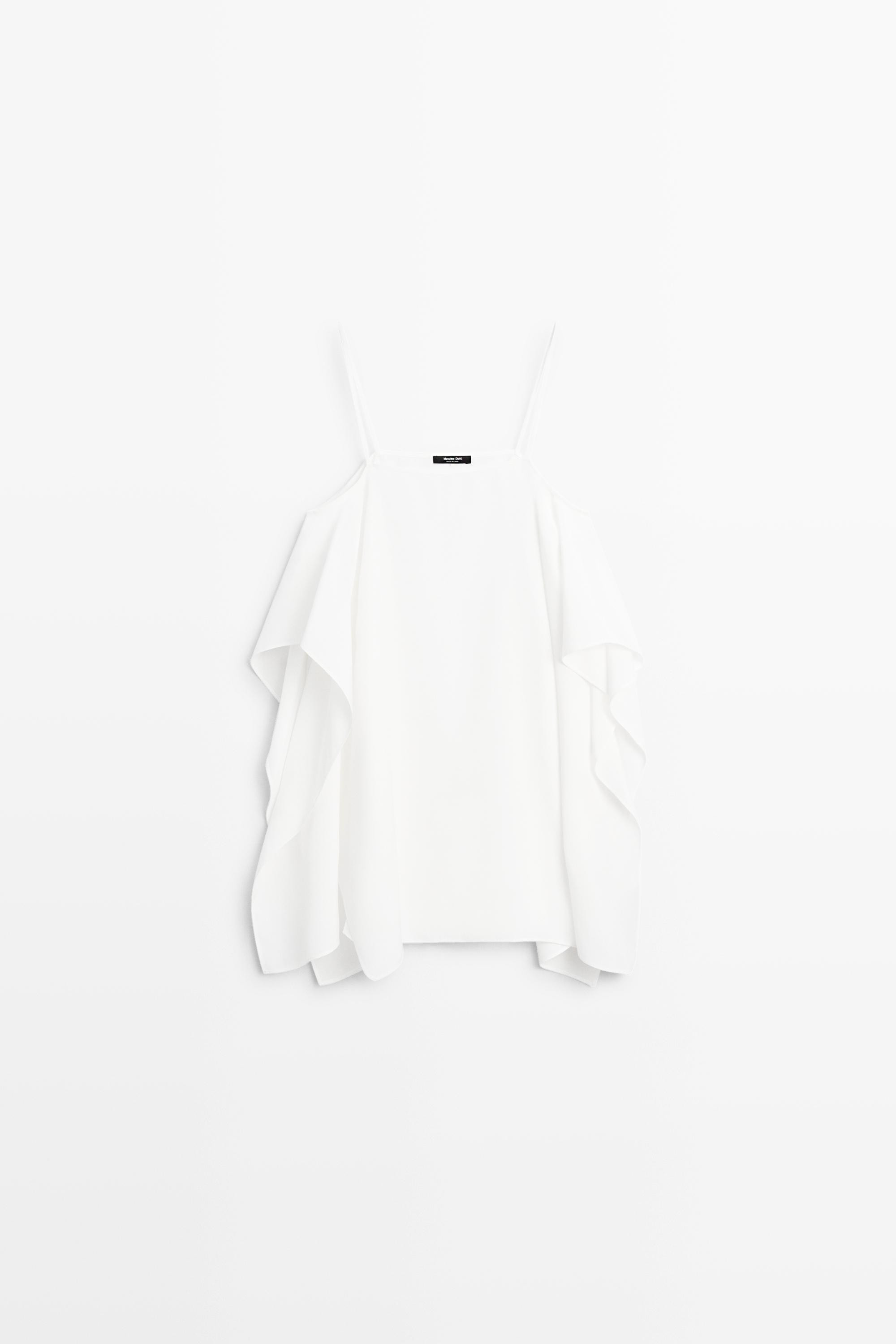 Flowing spaghetti strap top | Massimo Dutti US