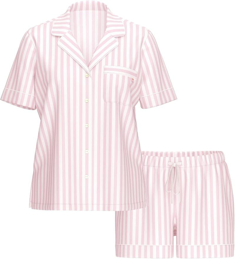 Victoria's Secret Modal Pajama Set, Short Sleeve Button Down Shirt and Shorts, Sleepwear for Wome... | Amazon (US)