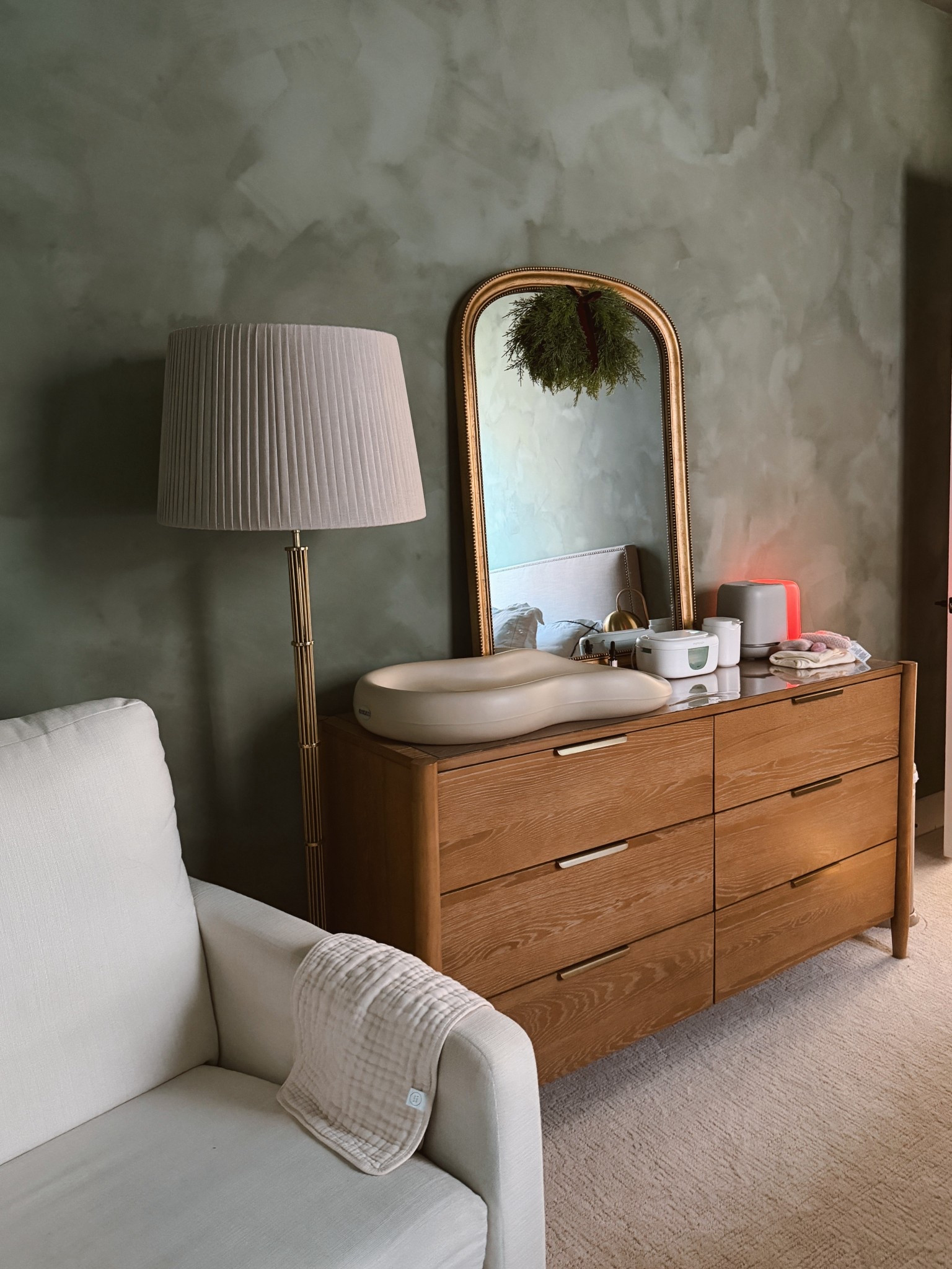 Nursery decor for our temporary nursery. Including our soft close dresser that we love, glider, and more 

#LTKHome #LTKmomlife