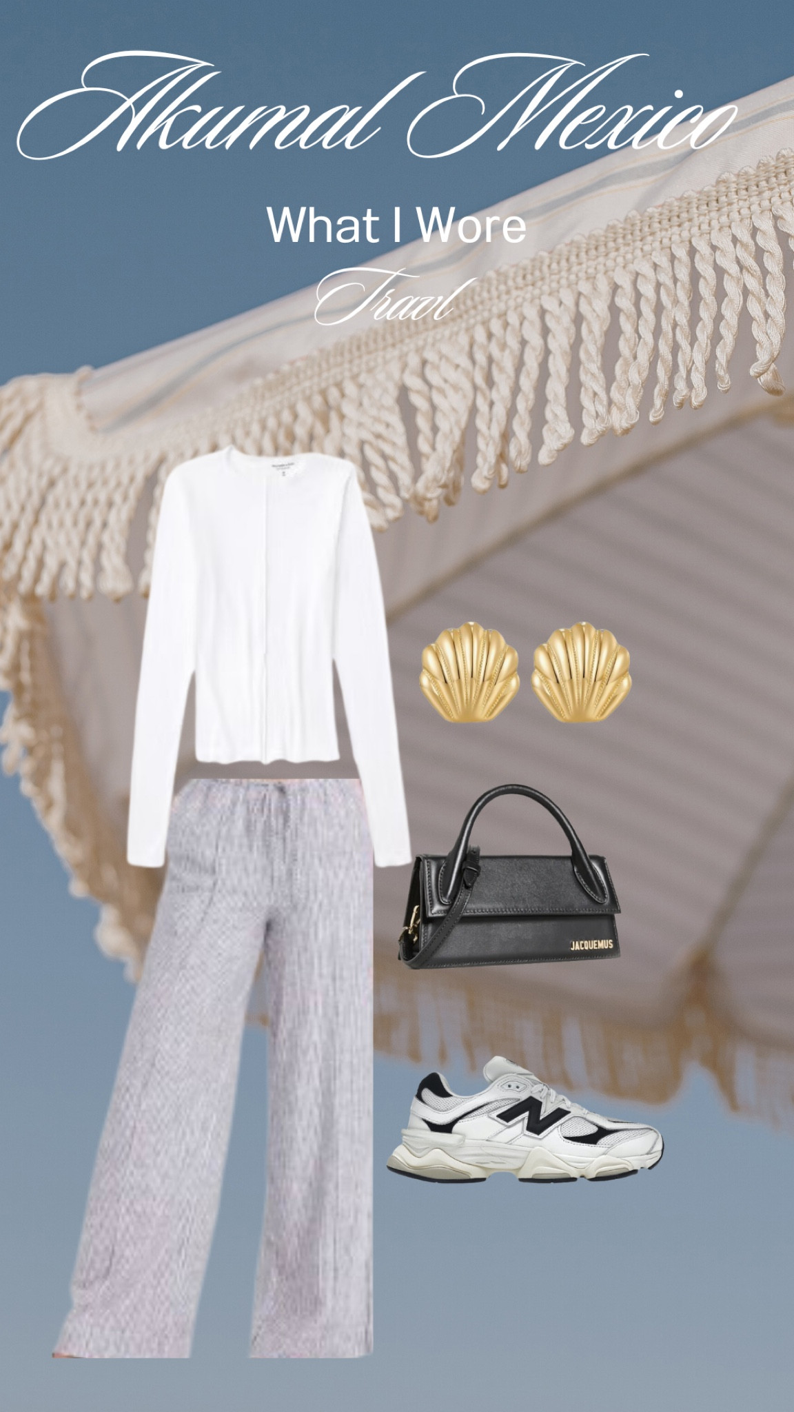 AKUMAL MEXICO 
Travel day 
Small in top
XS in linen pants (they are really long) perfect for tall girlies 
TTS in sneaks


#LTKTravel #LTKSaleAlert #LTKStyleTip