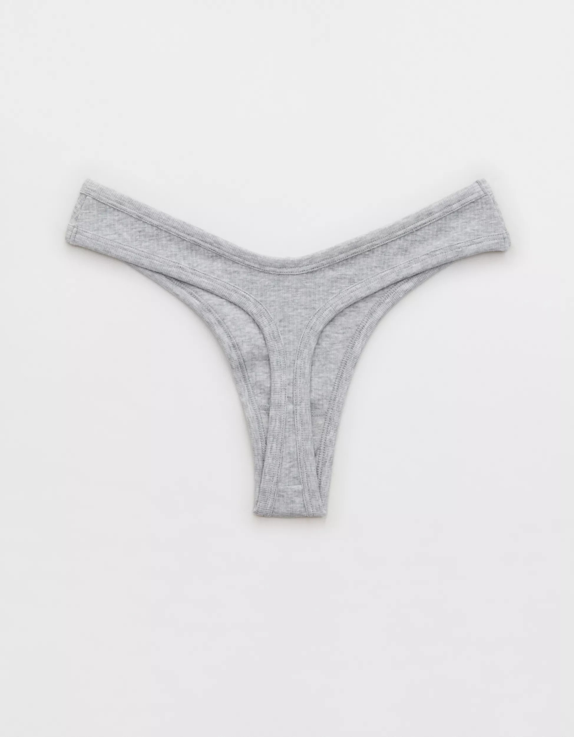 Superchill Cotton Rib Thong Underwear | Aerie
