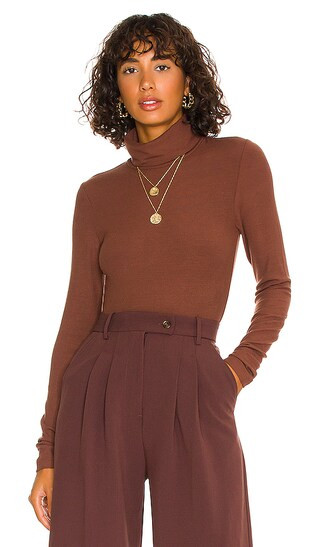 Essential Turtleneck in Mahogany | Revolve Clothing (Global)