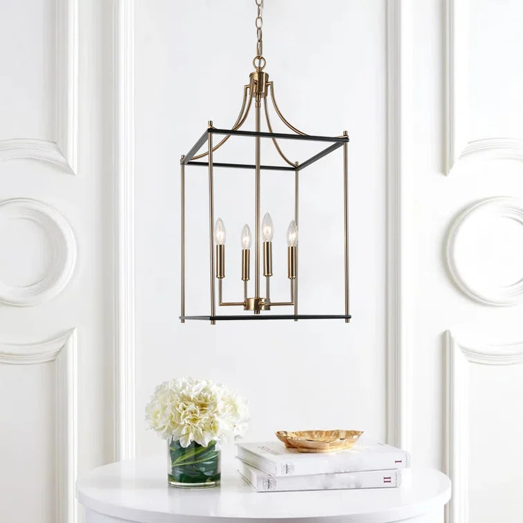 Jamiylah 4 - Light Lantern Rectangle  Kitchen Island Pendant Light | Wayfair North America