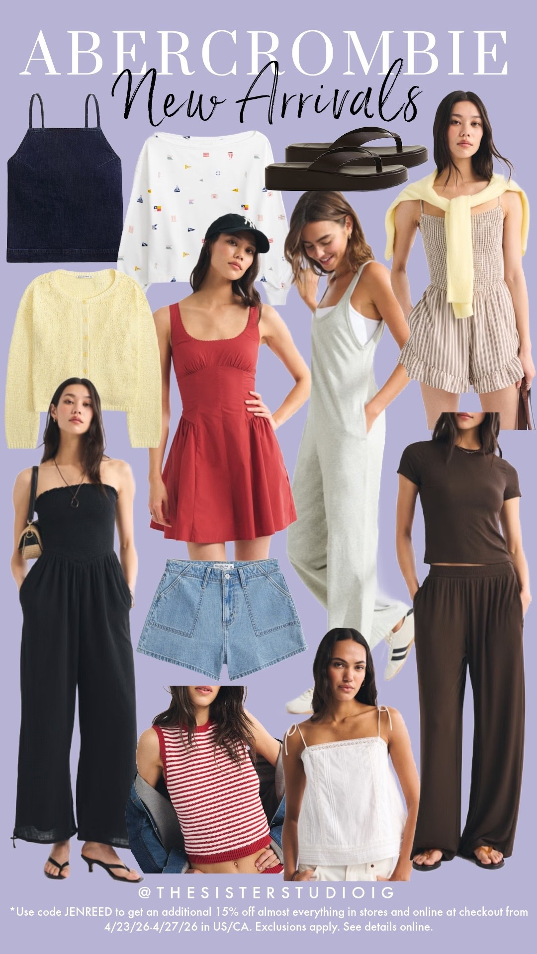 Code: JENREED 

Abercrombie new arrivals! Promo Code: *Use code JENREED to get an additional 15% off almost everything in stores and online at checkout from 4/23/26-4/27/26 in US/CA. Exclusions apply. See details online.



#LTKSaleAlert #LTKootd #LTKTravel
