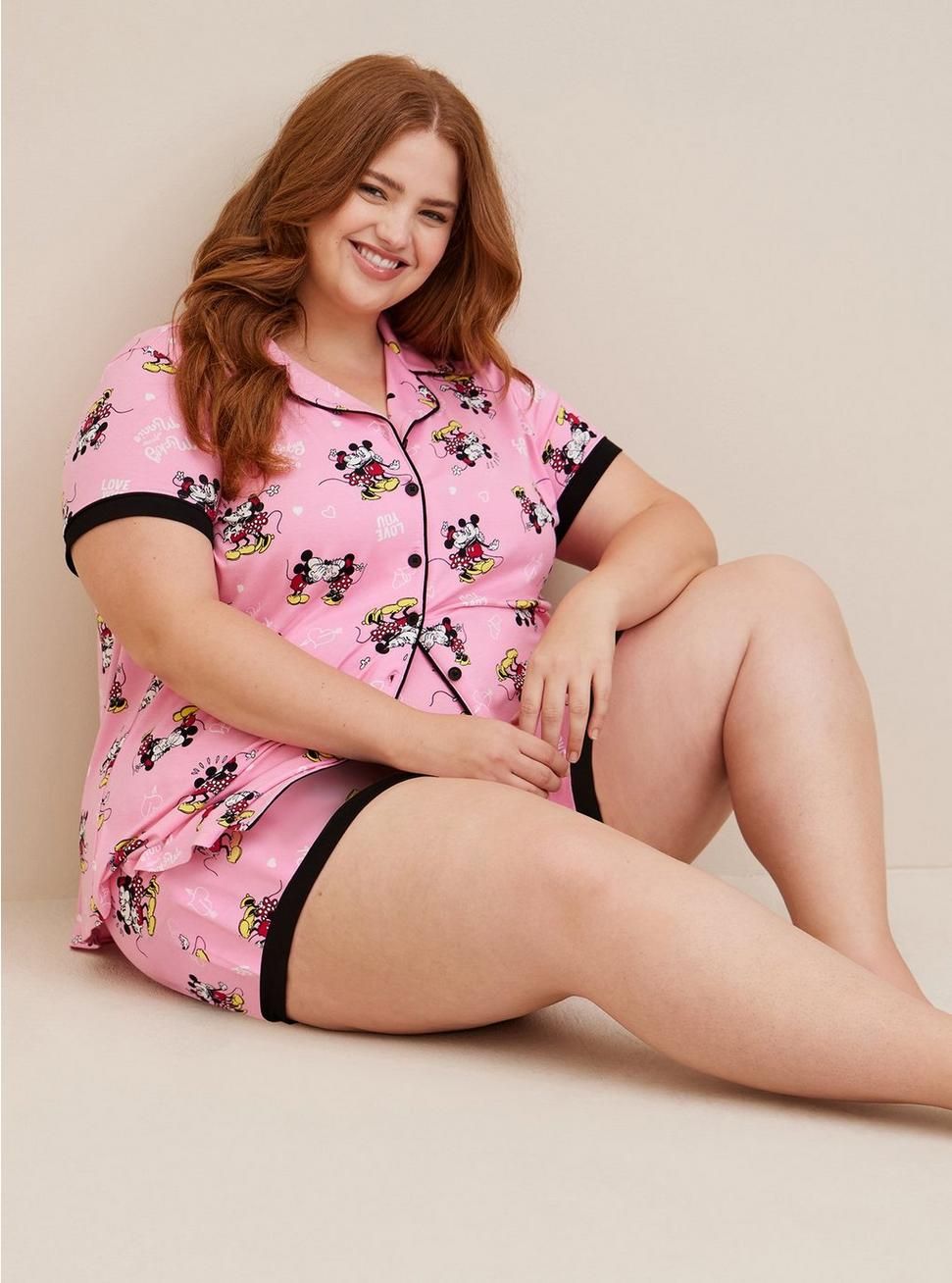 Disney Mickie And Minnie Mouse Super Soft Sleep Top | Torrid (US & Canada)