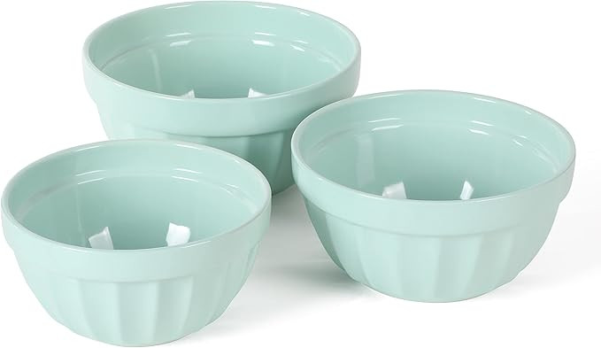 MARTHA STEWART Broadbrook 3 Piece 4 Qt, 2.8 Qt, 2.1 Qt Stoneware Bowl Set - Martha Blue | Amazon (US)