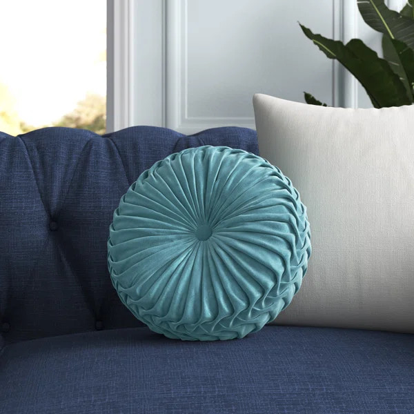 Mendon Buttons Velvet Throw Pillow | Wayfair North America