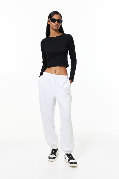 Ribbed Top - Black - Ladies | H&M US | H&M (US + CA)