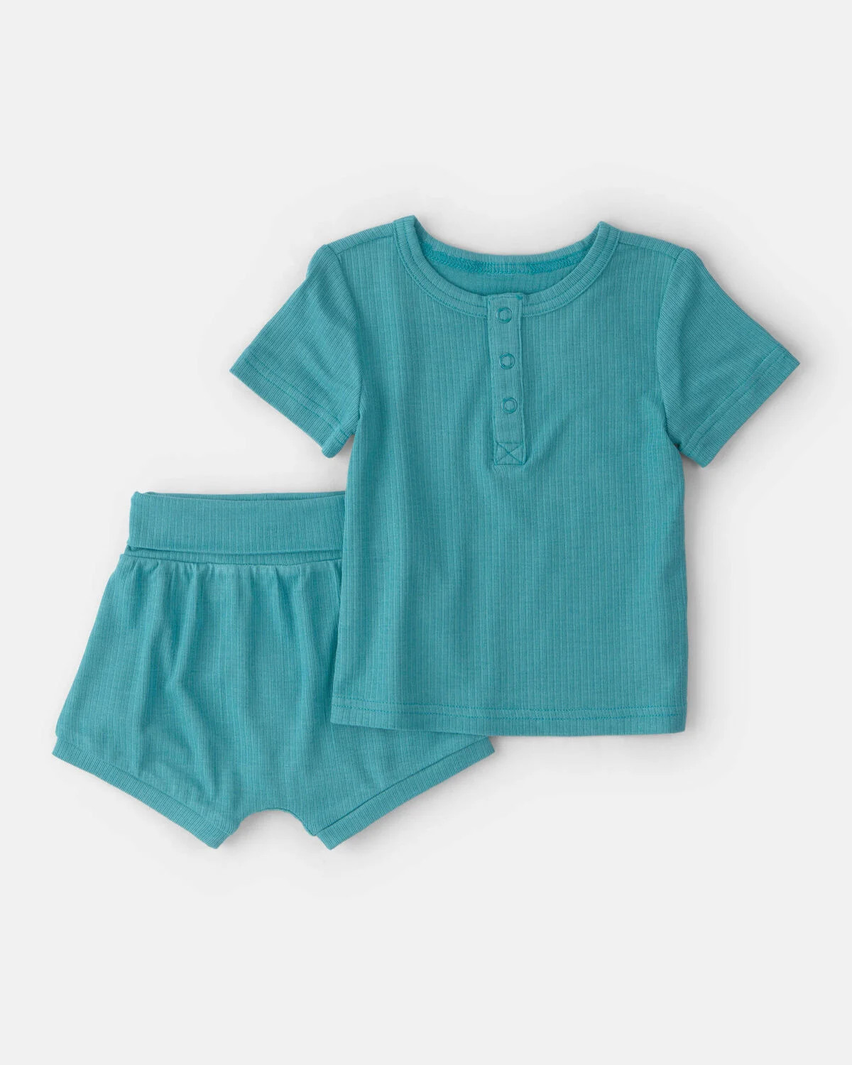 Baby PurelySoft 2-Piece Top & Short Set - Blue | Carter's Inc
