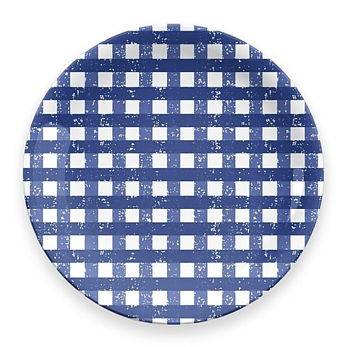 Tarhong Homemade Gingham 4-pc. Melamine Dinner Plate, One Size, Blue | JCPenney