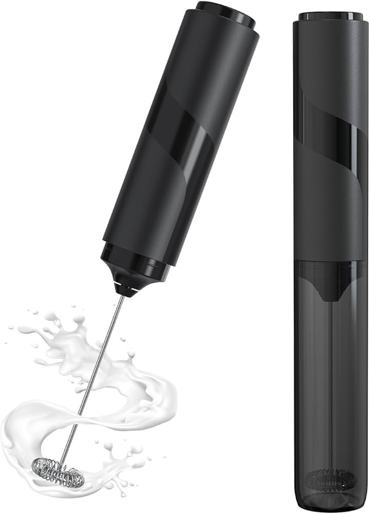Milk Frother Handheld with Cover, Battery-Operated Electric Foam Maker Frother Wand, Whisk Drink ... | Amazon (US)