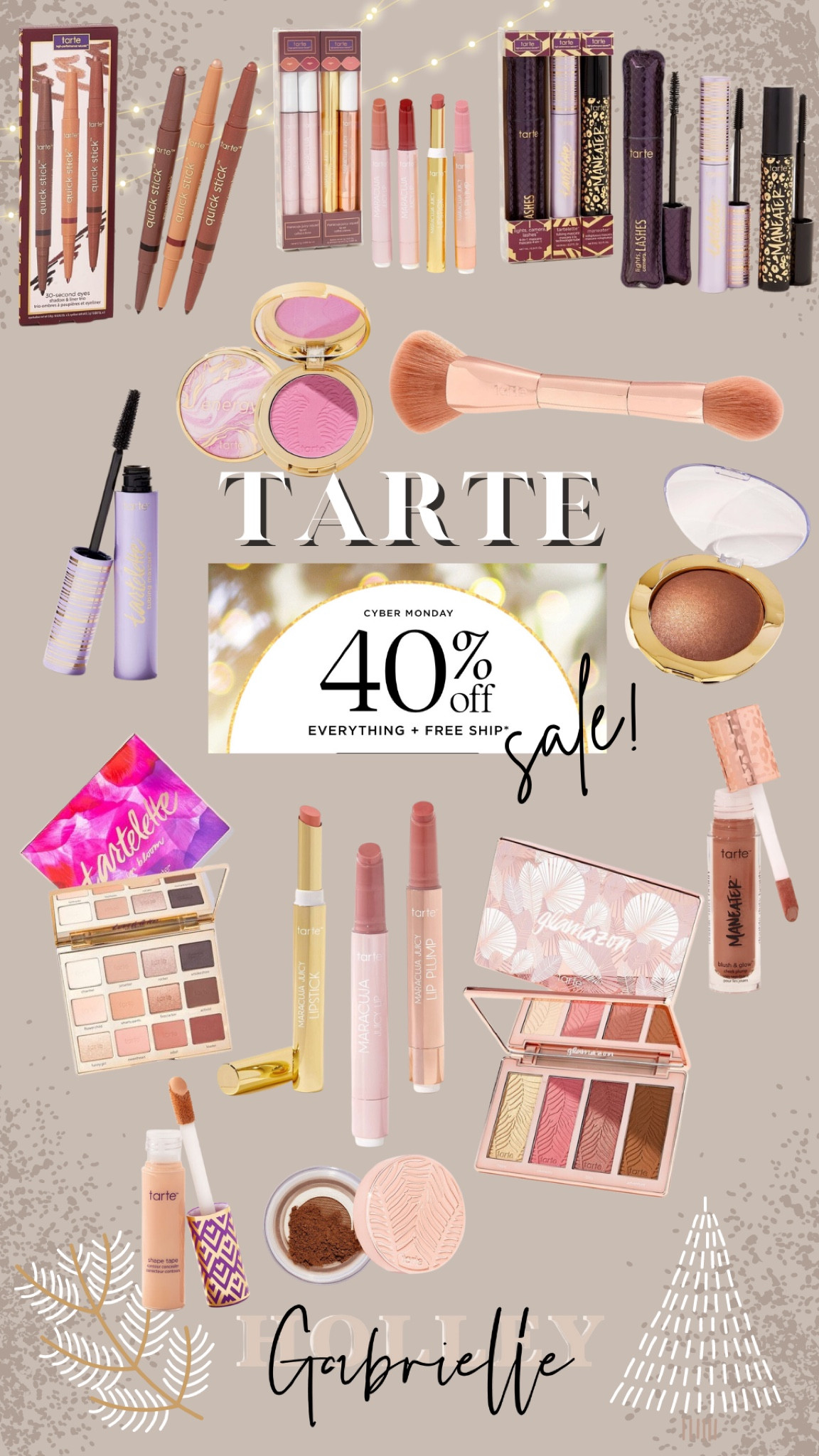 Tarte just announced their CYBER MONDAY DEAL IS 40% off sitewide + free shipping! 🤯🎄✨🙈 @tartecosmetics 

#LTKCyberweek #LTKsalealert #LTKbeauty
