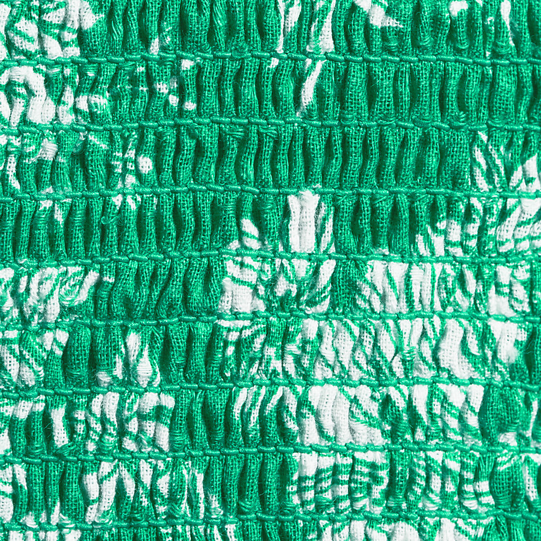 Women's Plus Size Cotton Dobby Smocked Dress with Ruffle Straps | Lands' End (US)