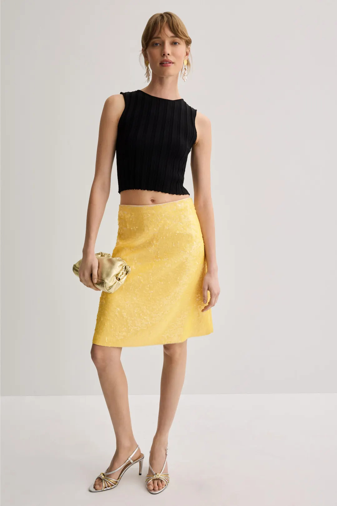 Isabelle Sequin Midi Skirt | Rent the Runway