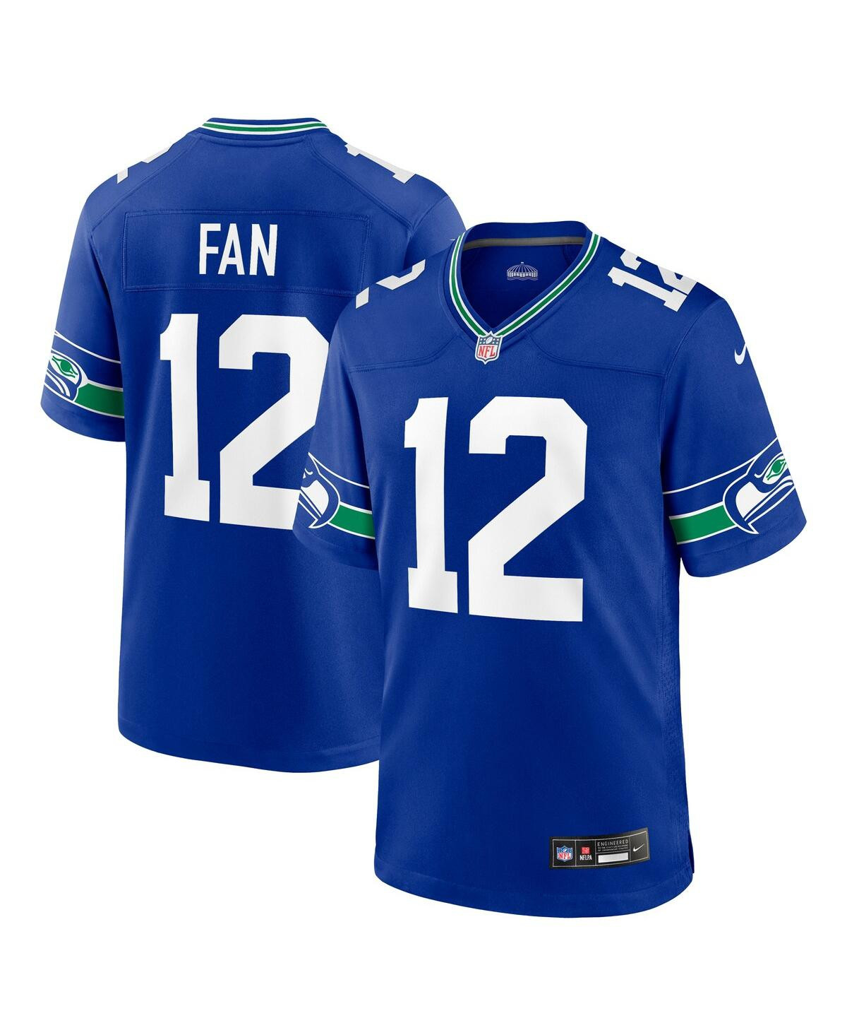 Men's Nike 12th Fan Royal Seattle Seahawks Throwback Player Game Jersey - Royal | Macy's