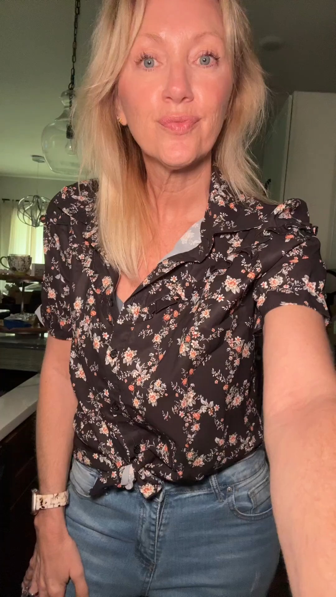 Loving my floral ruffle top by ECOWISH. Fits true to size. 

#ecowish #founditonamazon #ad #creatorfavorites  

 #LTKPetite #LTKFindsUnder50 #LTKStyleTip