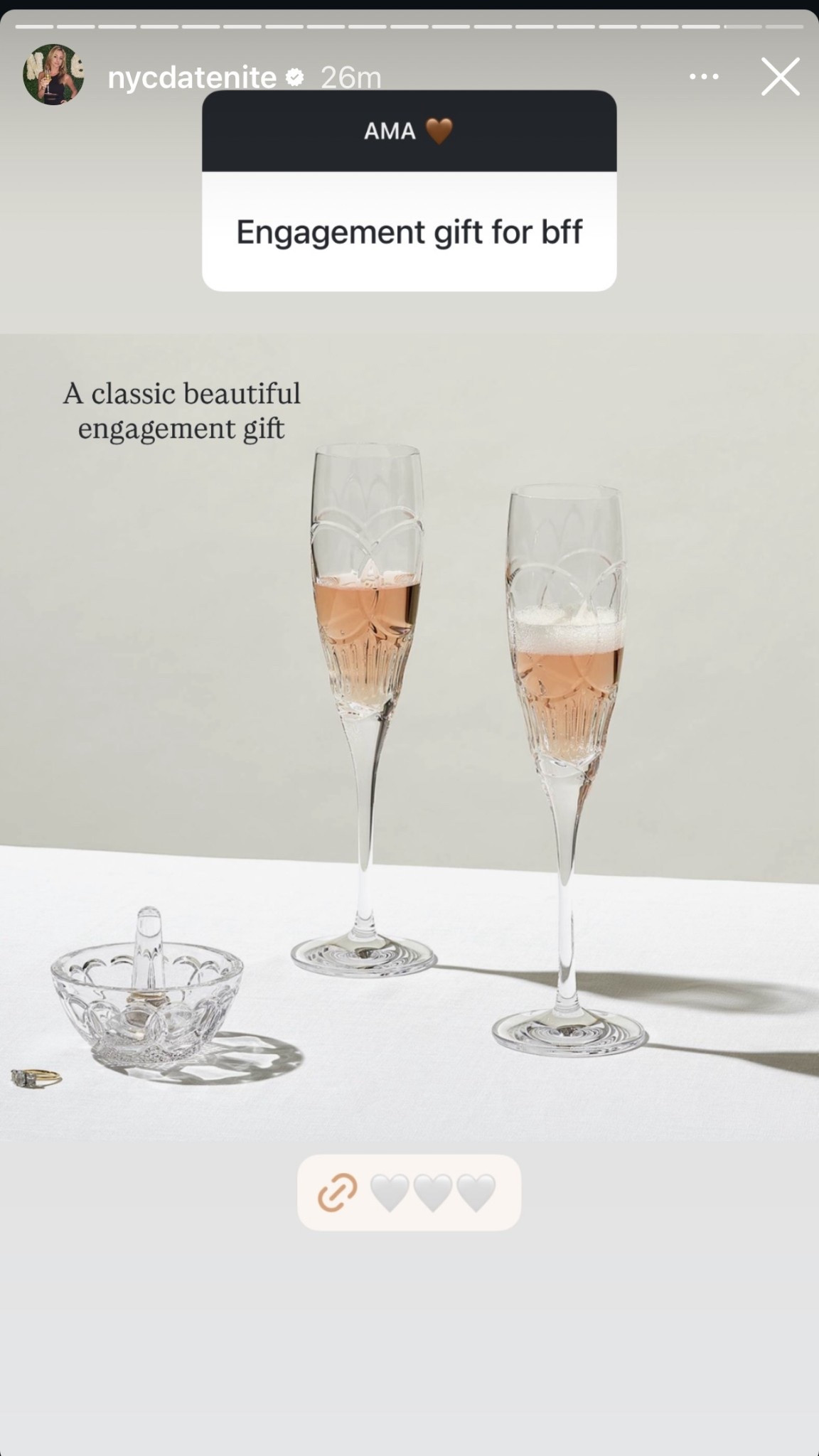 Beautiful engagement gift