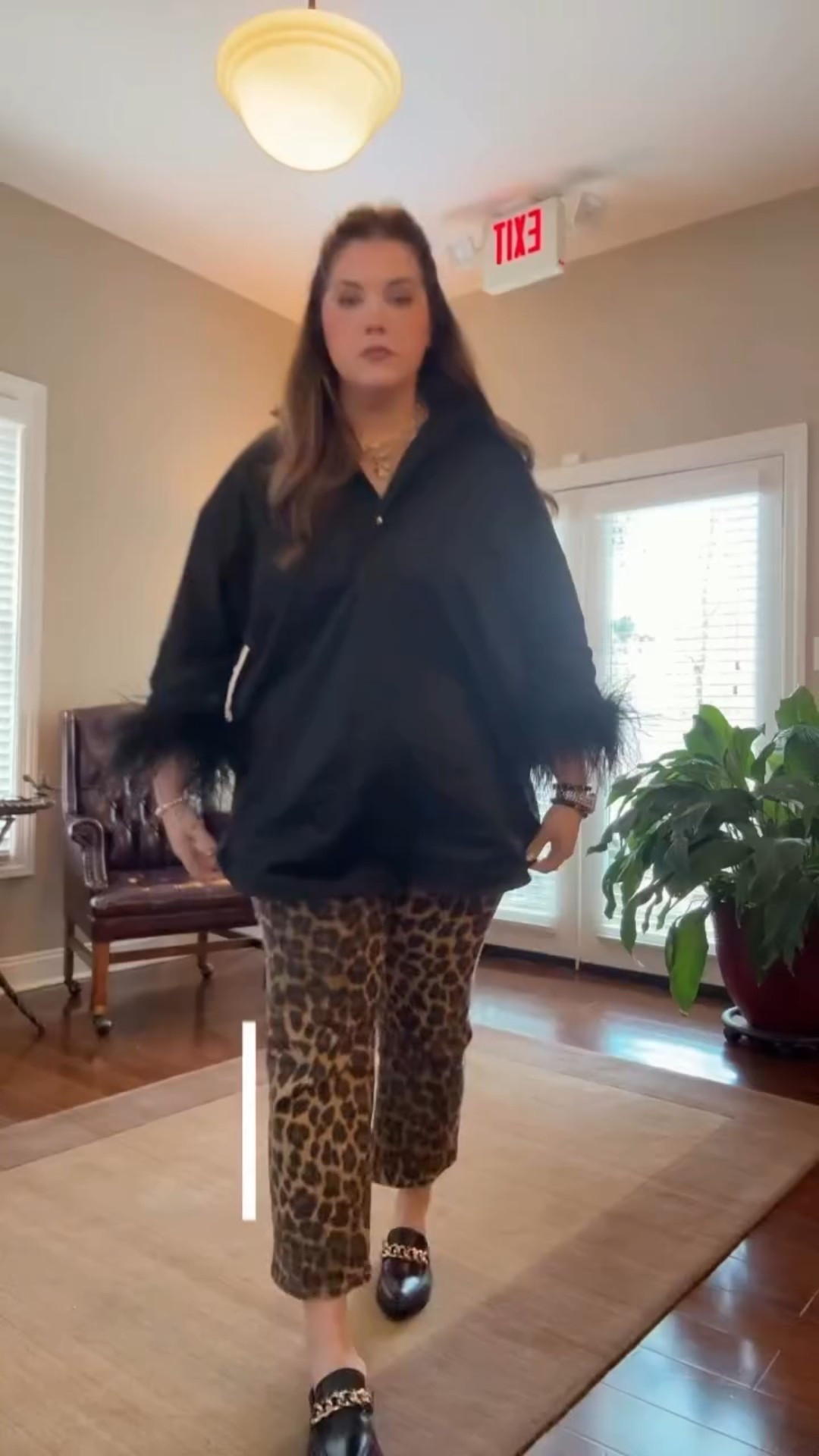 Black | Gold | Leopard ✨🐆
When your neutrals refuse to be boring 
Top: @tuckernuck 
Pants: @freckledpoppyboutique @vervet 
Shoes: @dibatrue 
Jewels: @susanshaw @brightoncollectibles @theshoppeatcoldwater @shopgracegirlbeads 

#OOTD #midsizefashion #getdressedwithme #everydaystyle #outfitinspo