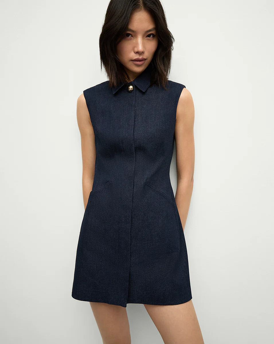 Veronica Beard Serina Denim Dress Dark Oxford | Veronica Beard