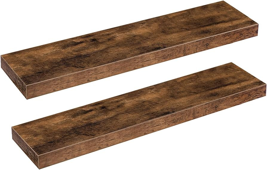 HOOBRO Floating Shelves, Wall Shelf Set of 2, 31.5 Inch Hanging Shelf with Invisible Brackets, fo... | Amazon (US)