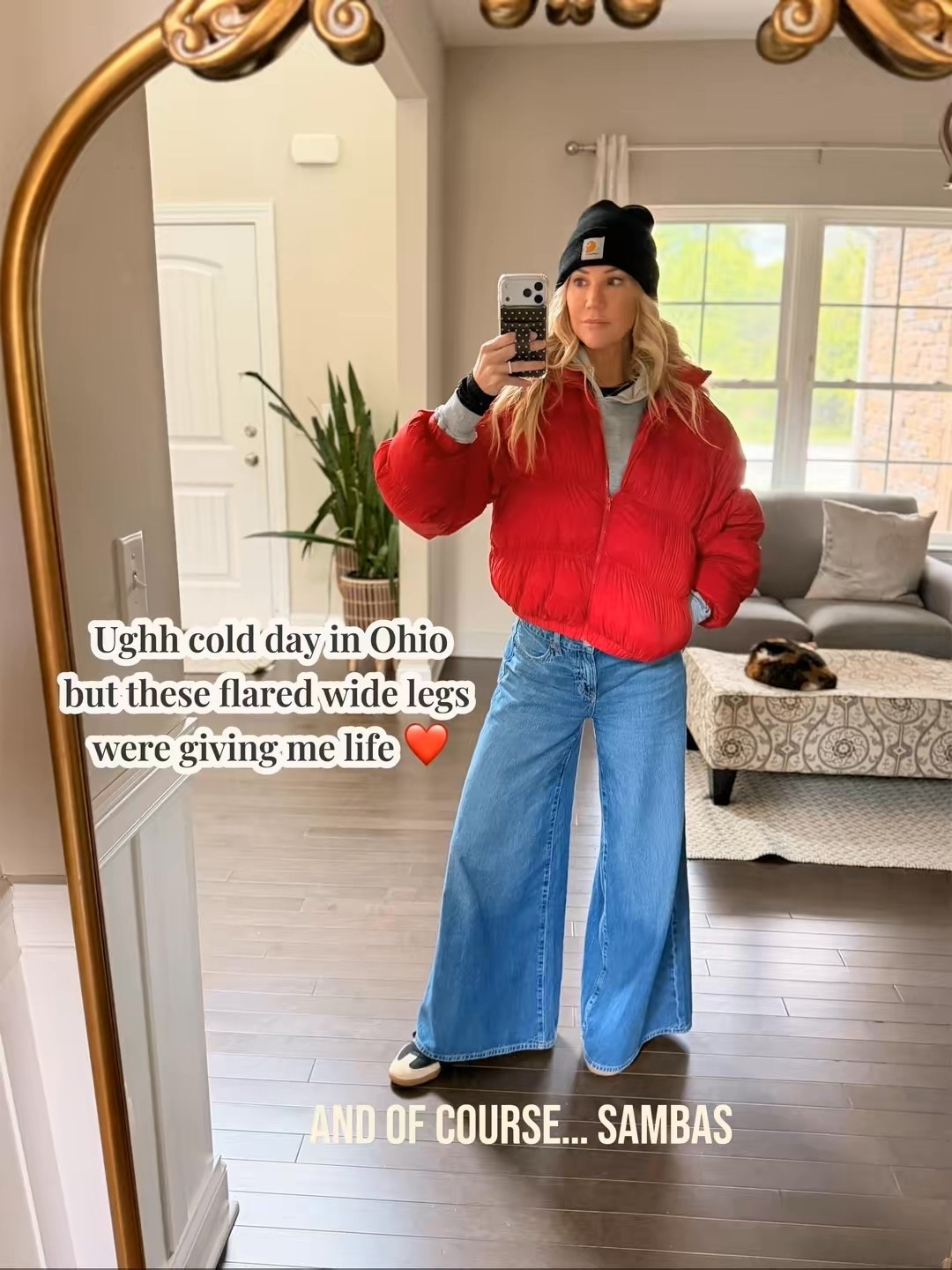 Cute American Eagle flared denim jeans, wide leg, casual outfit

#LTKmomlife #LTKootd #LTKMothersDay