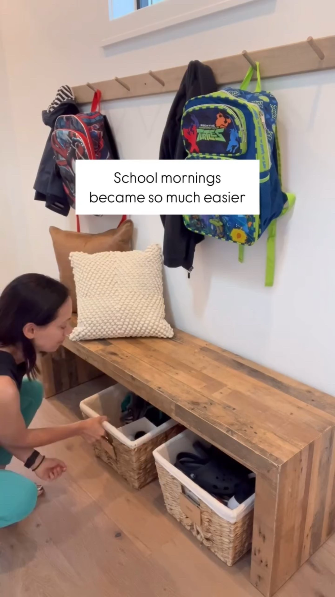 School mornings made easier with this one little organizing hack: keeping socks at the front door.

#LTKFamily #LTKHome #LTKKids
