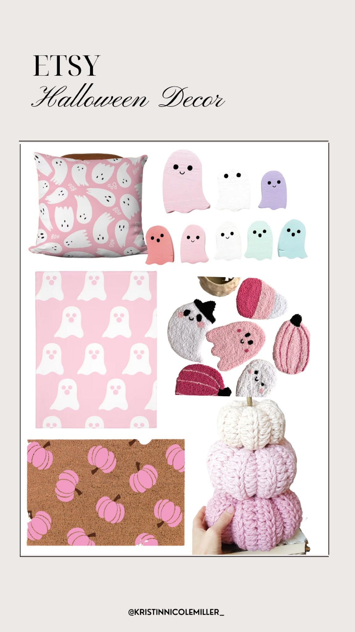 Etsy Halloween decor, pastel, crochet, wooden ghosts, blanket, welcome mat, crochet pumpkins, throw pillow, pink 

#LTKhome #LTKSeasonal #LTKunder100