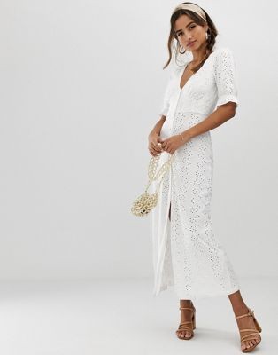 ASOS DESIGN broderie maxi tea dress | ASOS US