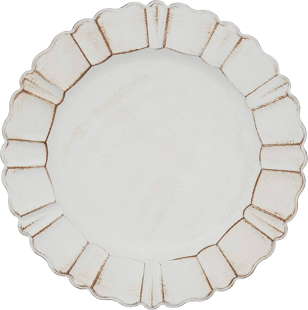 Scalloped Ruffled Charger Plates (Set of 4) | Amazon (US)