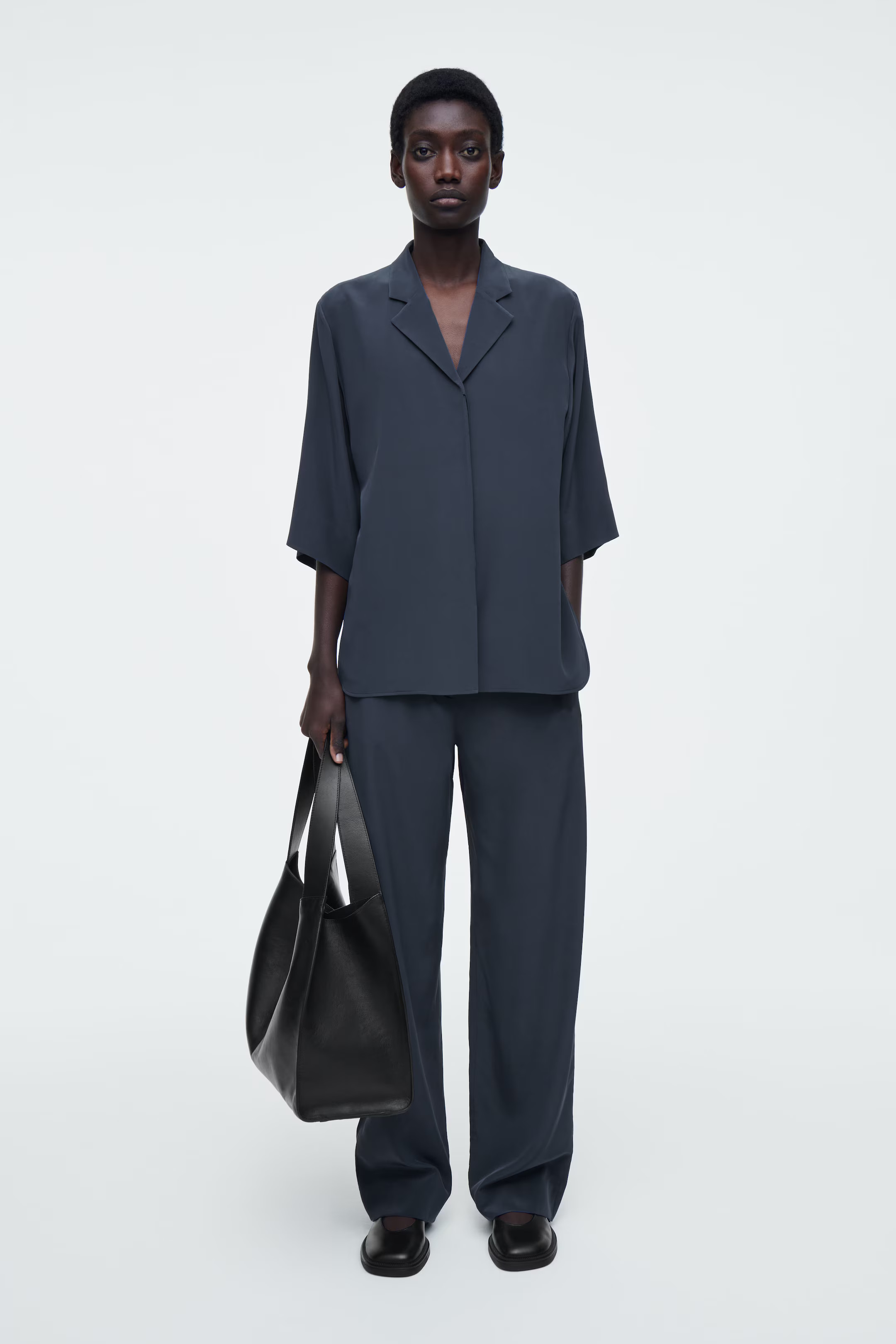 CHUNKY LACE-UP LEATHER MARY-JANE SHOES - BLACK | COS (EU)