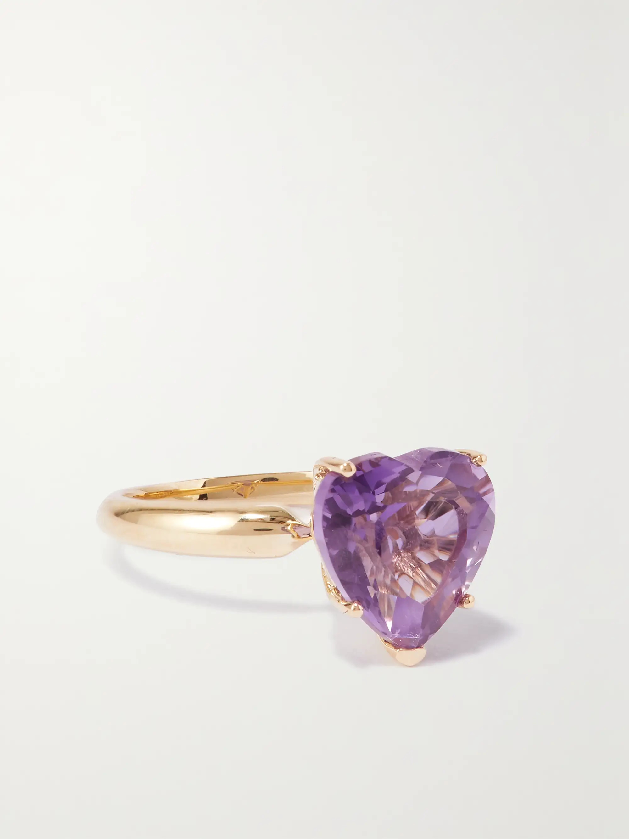 Rainbow Heart 14-karat gold amethyst ring | NET-A-PORTER (US)
