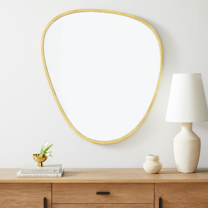 Mid-Century Asymmetrical Metal Wall Mirror | West Elm (US)