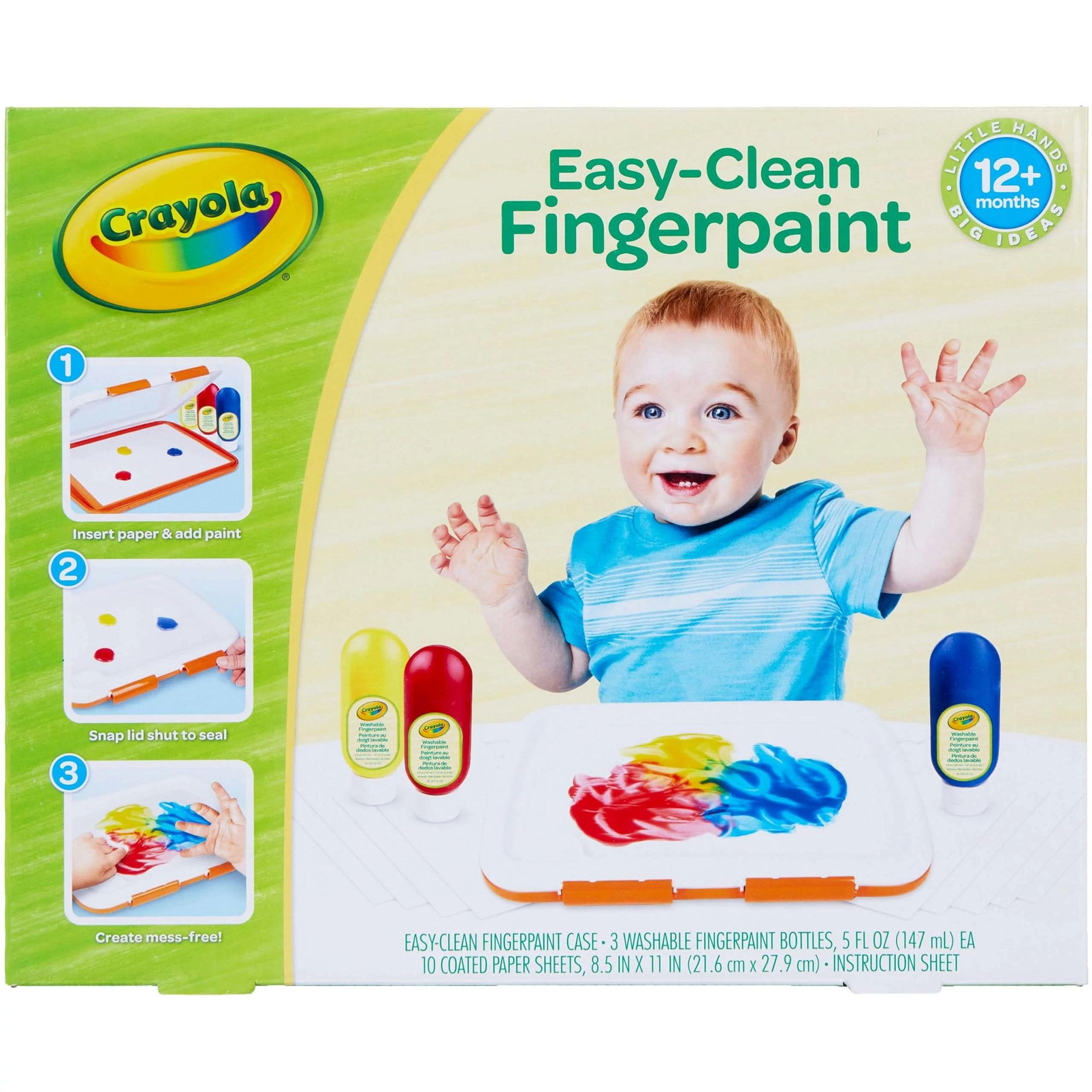 Crayola Mess Free Finger Painting Station, Washable Finger Paint for Toddlers, Arts & Crafts Set,... | Amazon (US)