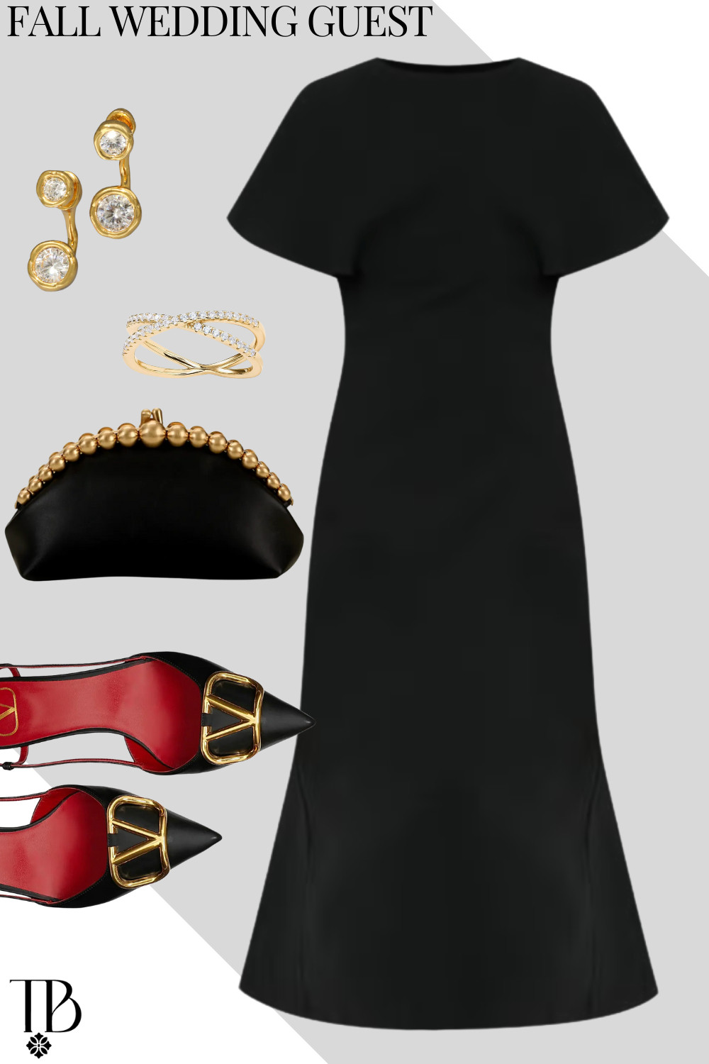 When the dress code calls for elegance, this look delivers. A timeless black gown paired with gold statement accessories, classic heels, and a chic clutch makes the perfect outfit for a formal fall wedding. Sophisticated, polished, and effortlessly glamorous — this is a look that will never go out of style. 

 #FormalWeddingGuest #BlackTieStyle #EveningElegance #LTKWedding #FallWeddingOutfit #OOTN

 

 #LTKSeasonal #LTKParties #LTKWedding