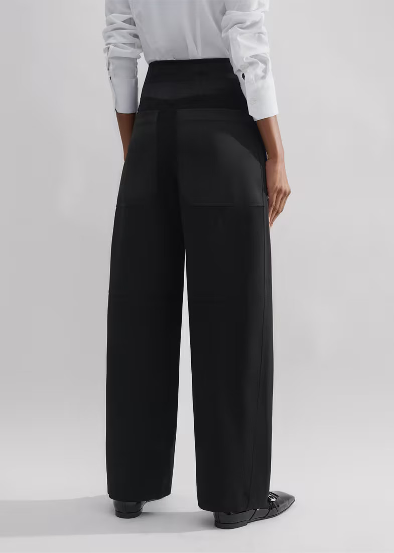 Satin Crepe Engineered-Leg Trouser | ME+EM Global (Excluding US)