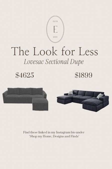 Everyone loves a good furniture dupe…and you guys have been asking me about this one for over a year 😅

What I love about this couch is that you can get the same look and functionality as a Lovesac sectional - and it’s not so painful for your pockets.

#homewithem #lovesac #lovesacsectional #furnituredupes #sectionals #getthelookforless #lookforless #homedupes  

#LTKhome #LTKFind #LTKsalealert